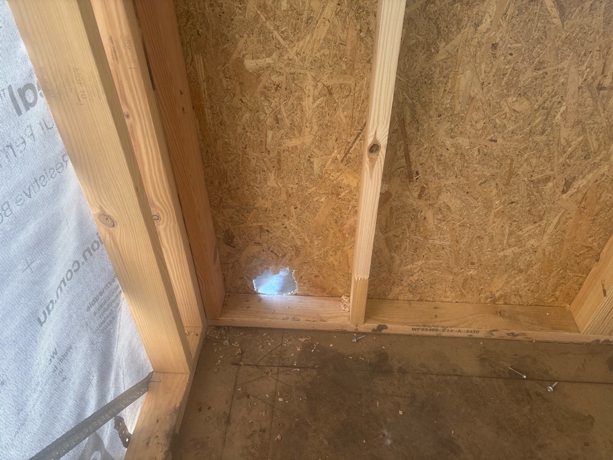 Additional bracing cut, recorded during a lock-up inspection in Craigieburn